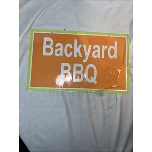 Backyard BBQ Metal Sign New 13 1/2" x 8" Father's Day Vintage